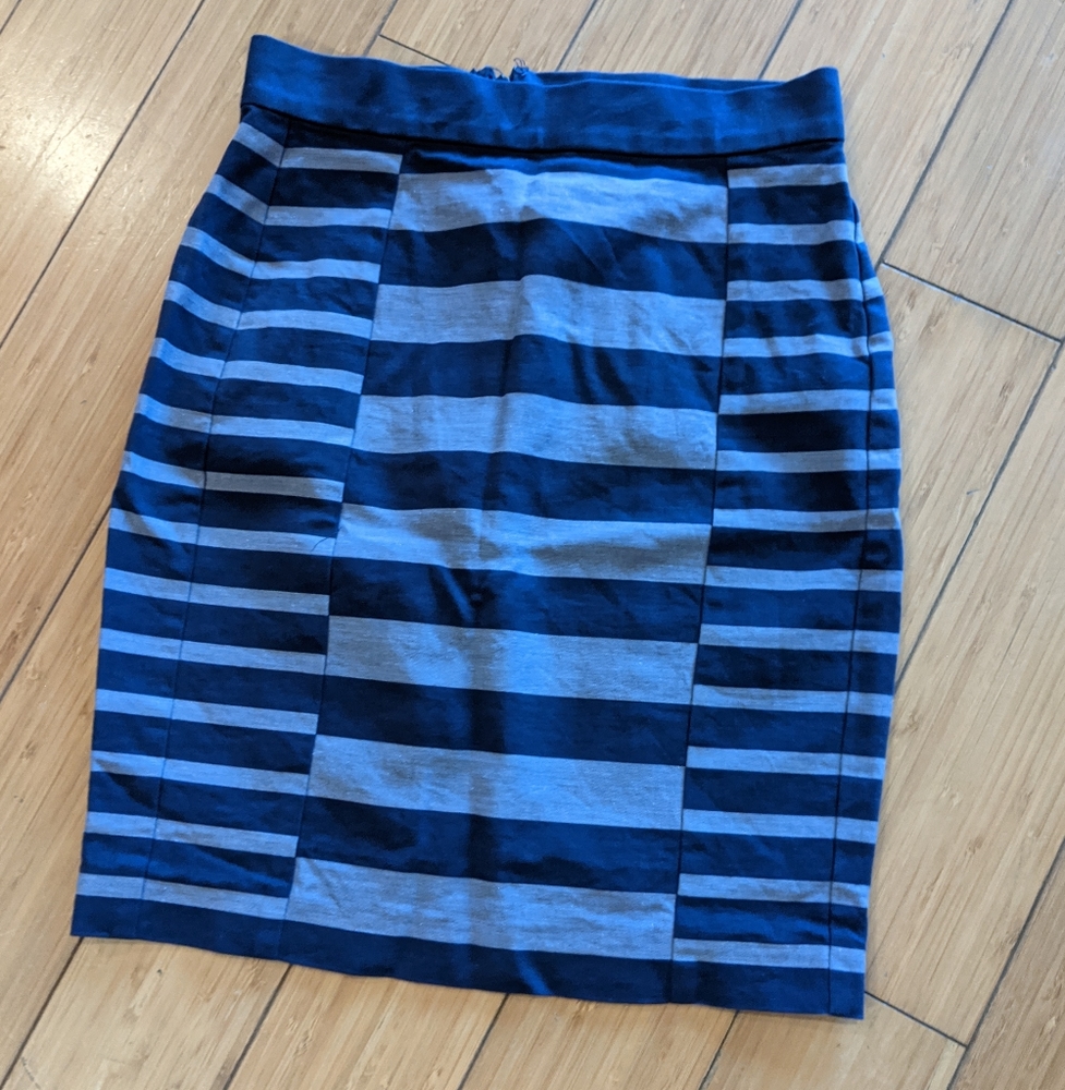 French connection striped pencil skirt